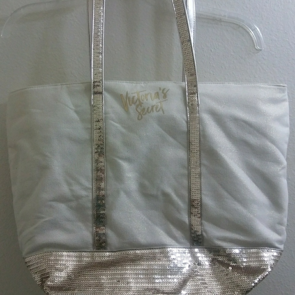 Victoria's Secret Beige Gold Tote EUC